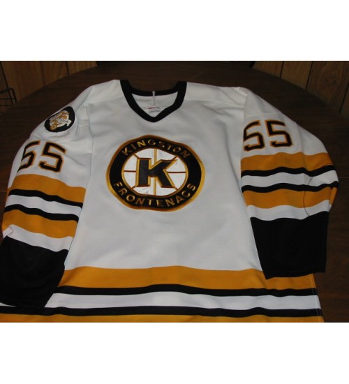 Custom CHL OHL Kingston Frontenacs 55 Chris Allen Authentic Hockey Jersey Home White