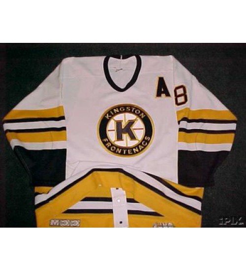 Custom CHL OHL Kingston Frontenacs 8 Matt Bradley Authentic Hockey Jersey Home White