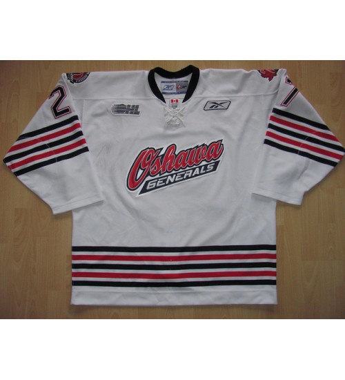 Custom CHL Oshawa Generals OHL 27 Kewin Premier Authentic Hockey Jersey White