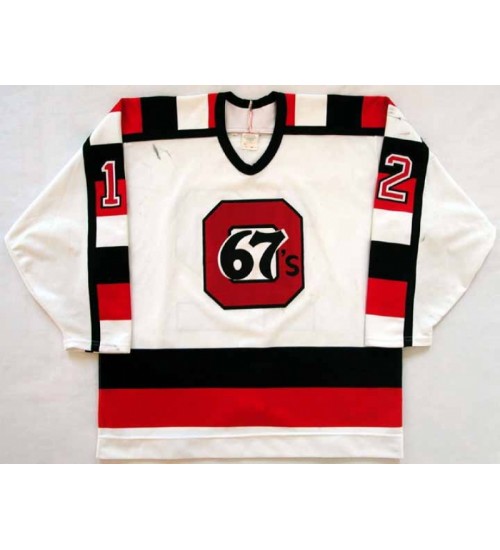 Custom CHL Ottawa 67s 12 Ryan MacDonald Authentic Hockey Jersey White