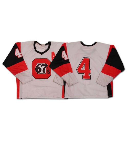 Custom CHL Ottawa 67s 4 Home Authentic Hockey Jersey White