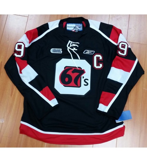 Custom CHL Ottawa 67s 89 Couture Authentic Hockey Jersey Black