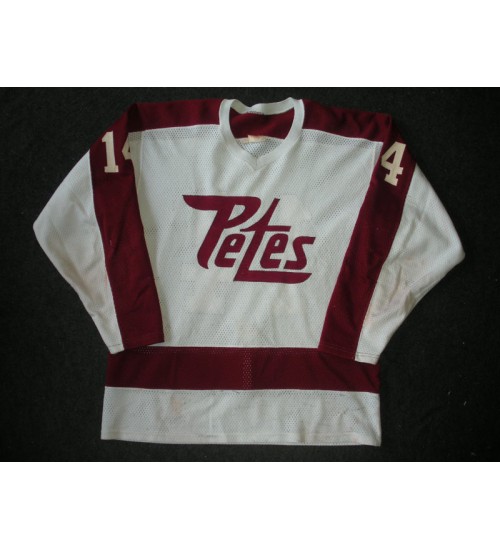 Custom CHL Peterborough Petes 14 John Druce Authentic Hockey Jersey Home White