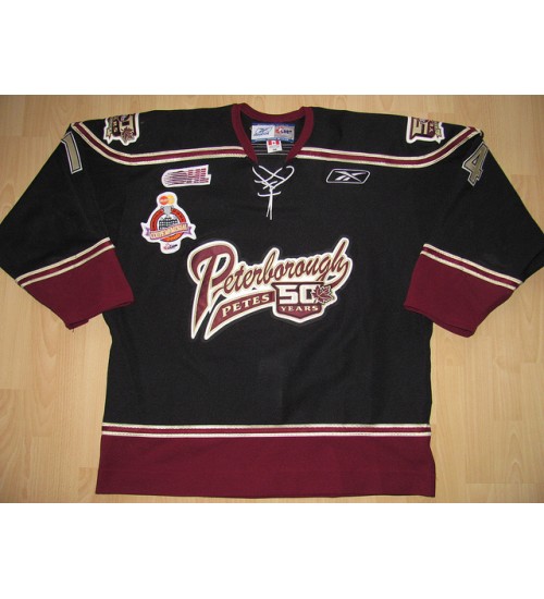 Custom CHL Peterborough Petes OHL 14 Justin Soryal Authentic Hockey Jersey Alternate Black