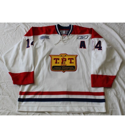 Custom CHL Peterborough Petes OHL 14 Soryal Authentic Hockey Jersey Throwback White