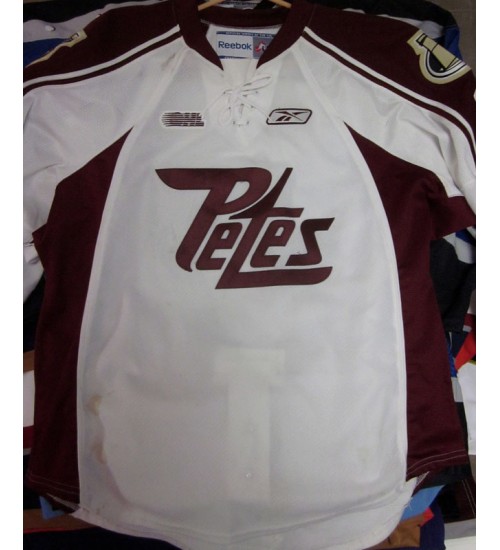 Custom CHL Peterborough Petes OHL 17 Kelly Authentic Hockey Jersey Home White