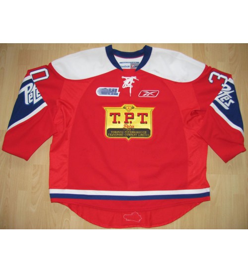 Custom CHL Peterborough Petes OHL 30 D Agostini Authentic Hockey Jersey Alternate Red