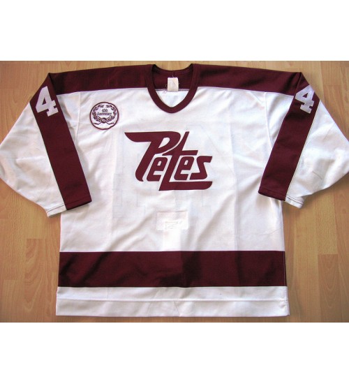 Custom CHL Peterborough Petes OHL 44 Ryan Schmidt Authentic Hockey Jersey Home White