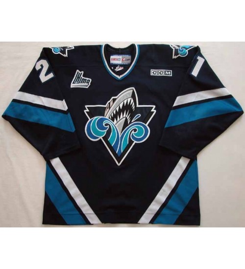 Custom CHL Rimouski Oceanic 21 Benoit Arsenault Premier Authentic Hockey Jersey Blue