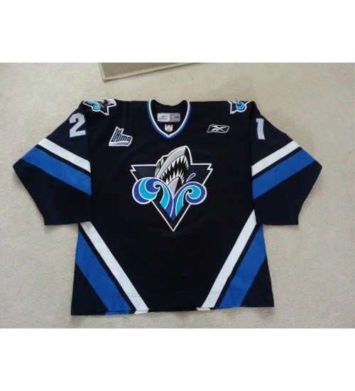 Custom CHL Rimouski Oceanic 21 Boudreau Premier Authentic Hockey Jersey Blue