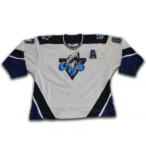 Custom CHL Rimouski Oceanic 87 Sidney Crosby Premier Authentic Hockey Jersey White