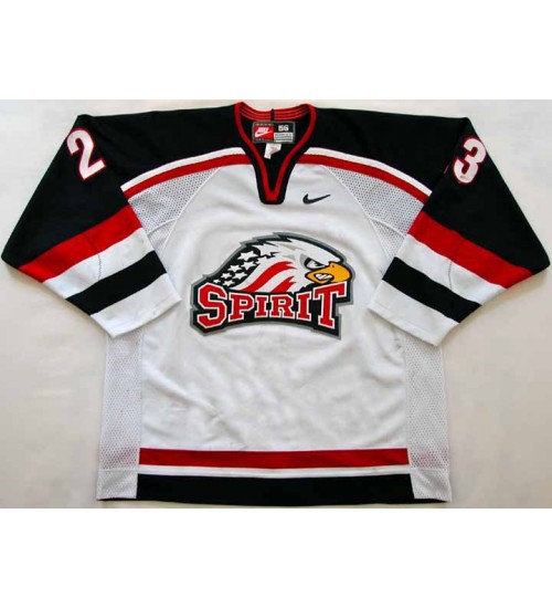 Custom CHL Saginaw Spirit OHL 23 Edgar Authentic Hockey Jersey Home White