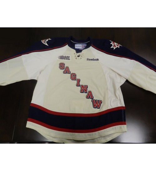 Custom CHL Saginaw Spirit OHL Premier Authentic Hockey Jersey Alternate White