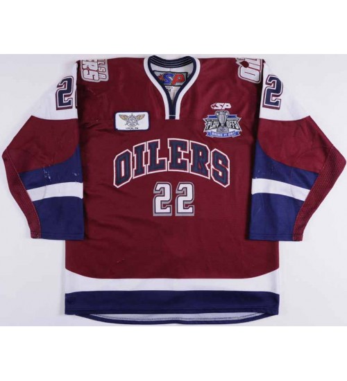 Custom CHL Tulsa Oilers 22 Gary Steffes Authentic Hockey Jersey Red