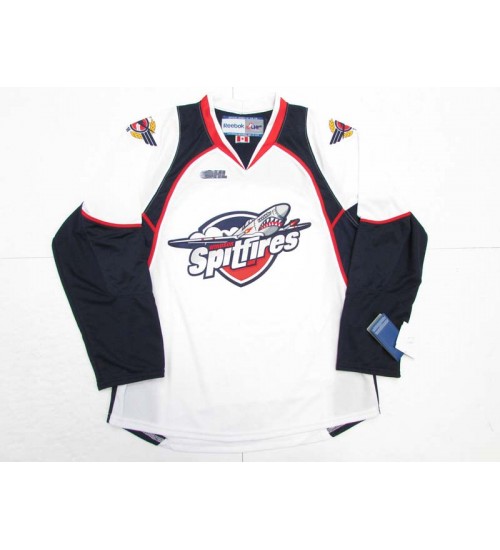 Custom CHL Windsor Spitfires Premier Authentic Hockey Jersey White