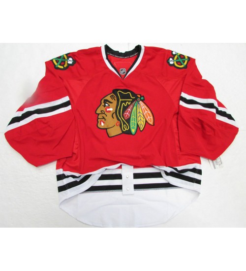 Custom Chicago Blackhawks goaltender Authentic Hockey Jersey Home Red