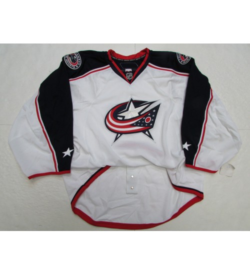 Custom Columbus Blue Jackets goaltender Authentic Premier Hockey Jersey Away White