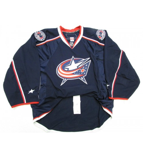 Custom Columbus Blue Jackets goaltender Authentic Premier Hockey Jersey Home Navy