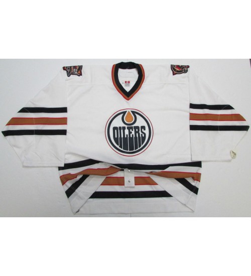 Custom Edmonton Oilers goaltender Authentic Premier Hockey Jersey Away White