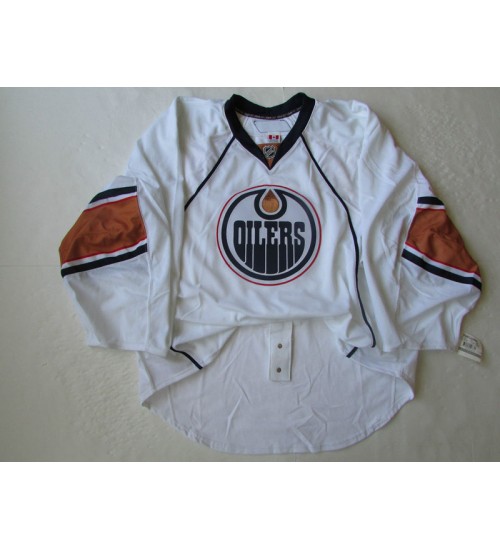 Custom Edmonton Oilers goaltender Authentic Premier Hockey Jersey White