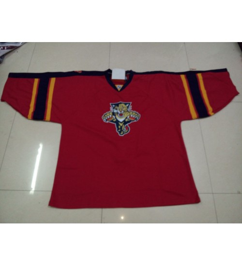 Custom Florida Panthers goaltender Authentic Premier Hockey Jersey Home Red