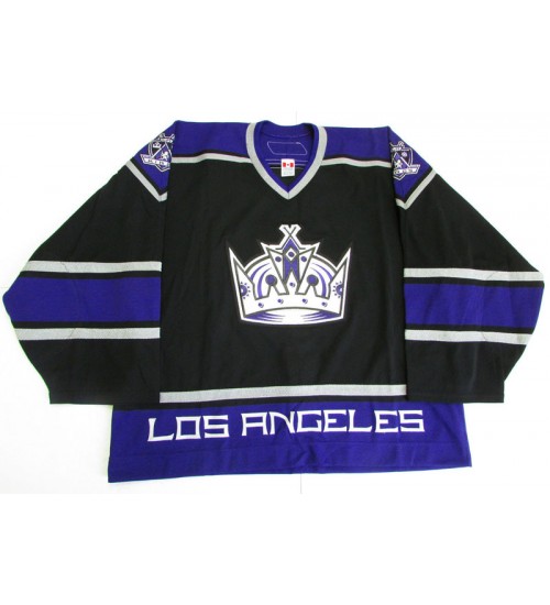 Custom Los Angeles Kings goaltender Authentic Hockey Jersey Black