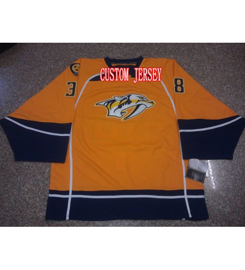 Custom Nashville Predators goaltender Authentic Premier Hockey Jersey Home Gold