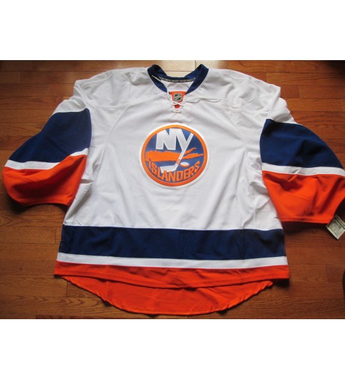 Custom New York Islanders goaltender Authentic Hockey Jersey Away White