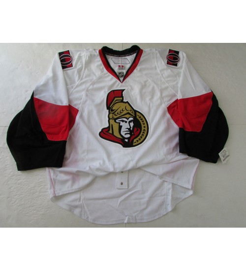 Custom Ottawa Senators goaltender Authentic Premier Hockey Jersey Away White