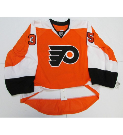 Custom Philadelphia Flyers goaltender Authentic Premier Hockey Jersey Home Orange