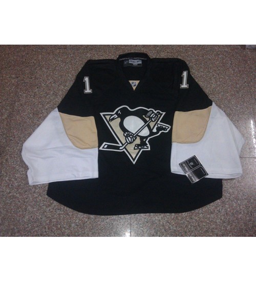 Custom Pittsburgh Penguins goaltender Authentic Premier Hockey Jersey Home Black