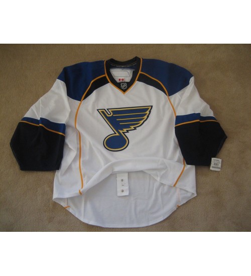 Custom St Louis Blues goaltender White Away Premier Authentic Hockey Jersey