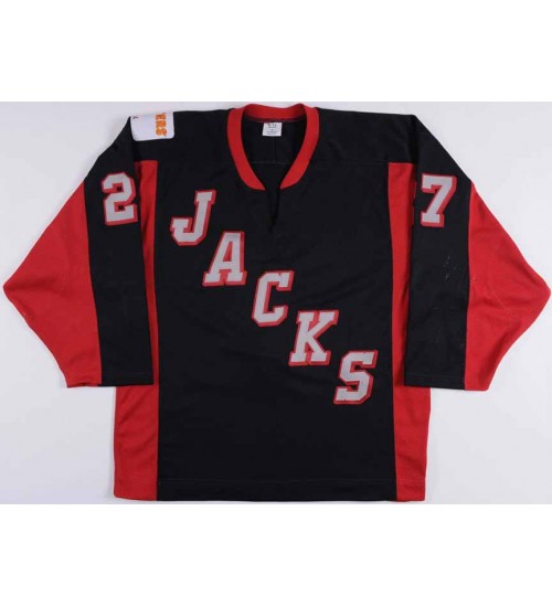 Custom Steve Shrum 27 Odessa Jackalopes Hockey Jersey Black