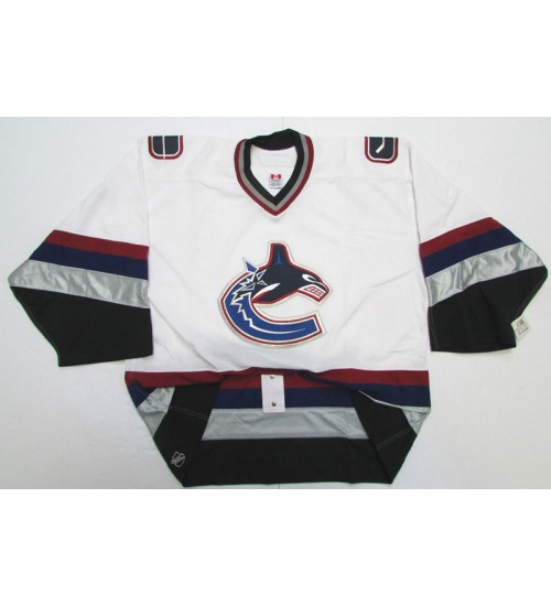 Custom Vancouver Canucks goaltender White Away Authentic Premier Hockey Jersey