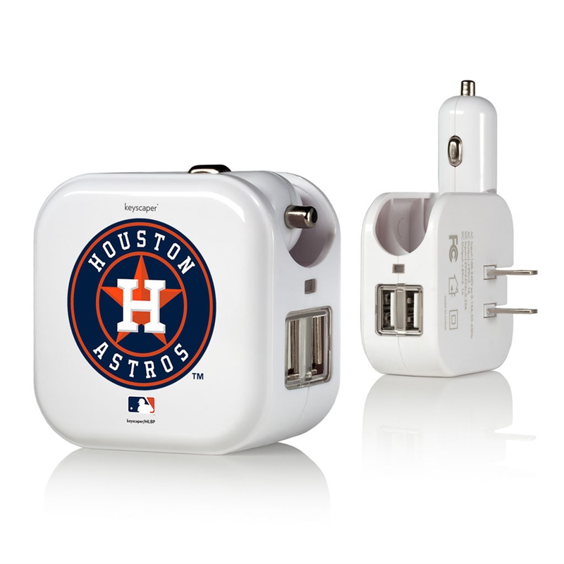 Houston Astros White 2-In-1 USB Charger