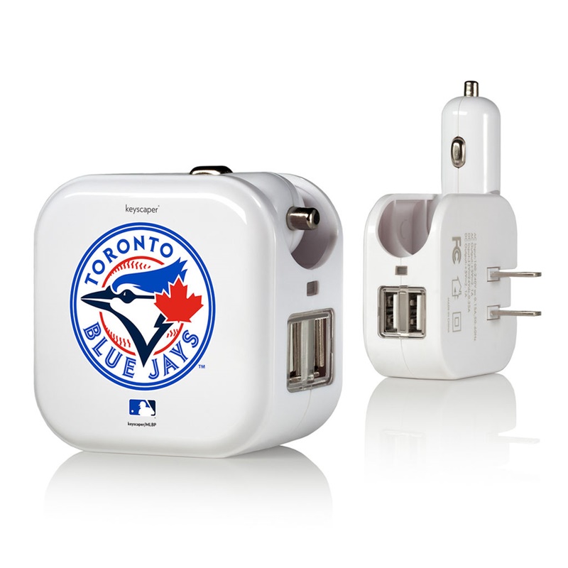 Toronto Blue Jays White 2-In-1 USB Charger