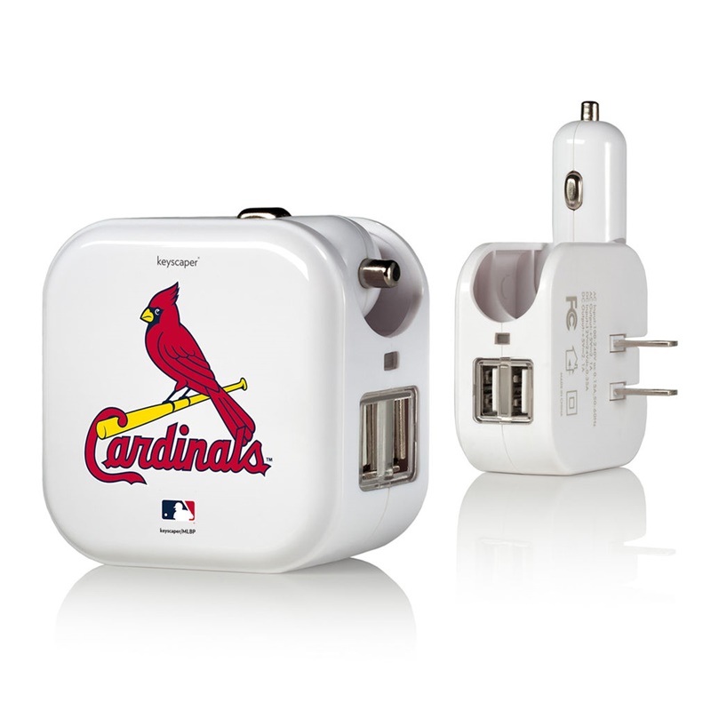 St. Louis Cardinals White 2-In-1 USB Charger