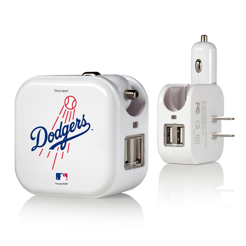 Los Angeles Dodgers White 2-In-1 USB Charger