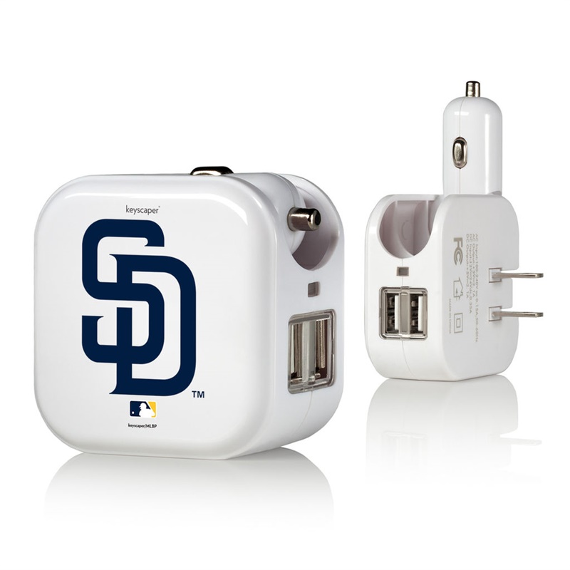 San Diego Padres White 2-In-1 USB Charger