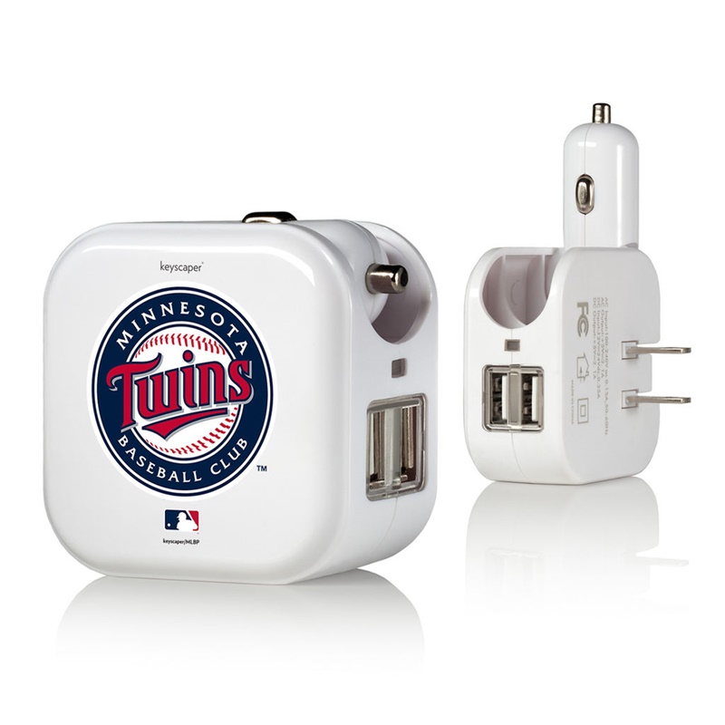 Minnesota Twins White 2-In-1 USB Charger