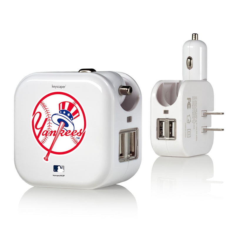 New York Yankees White 2-In-1 USB Charger