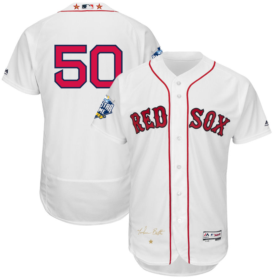 Boston Red Sox Mookie Betts #50 Majestic White 2016 MLB All-Star Game Signature Flex Base Jersey