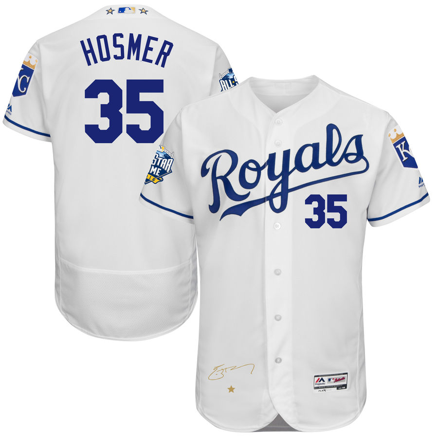 Kansas City Royals Eric Hosmer #35 Majestic White 2016 MLB All-Star Game Signature Flex Base Jersey