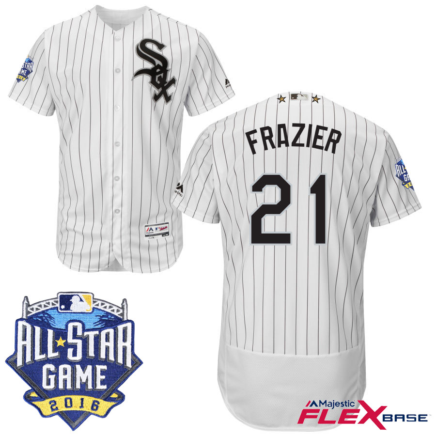 Chicago White Sox #21 Todd Frazier White 2016 MLB All-Star Game Patch Flex Base Jersey