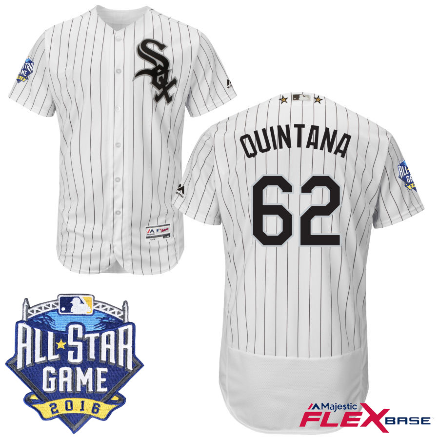 Chicago White Sox #62 Jose Quintana White 2016 MLB All-Star Game Patch Flex Base Jersey