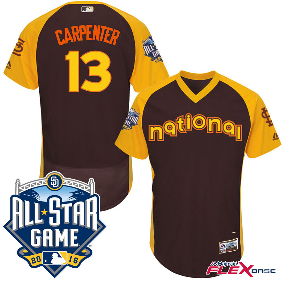 2016 MLB All-Star National St. Louis Cardinals #13 Matt Carpenter Brown Home Run Derby Flex Base Jersey