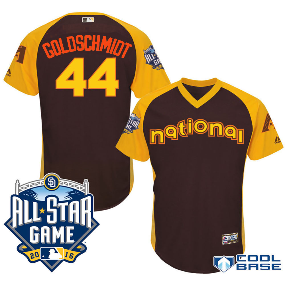 2016 MLB All-Star National Arizona Diamondbacks #44 Paul Goldschmidt Brown Home Run Derby Cool Base Jersey