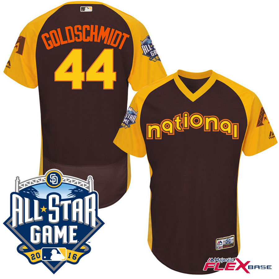 2016 MLB All-Star National Arizona Diamondbacks #44 Paul Goldschmidt Brown Home Run Derby Flex Base Jersey