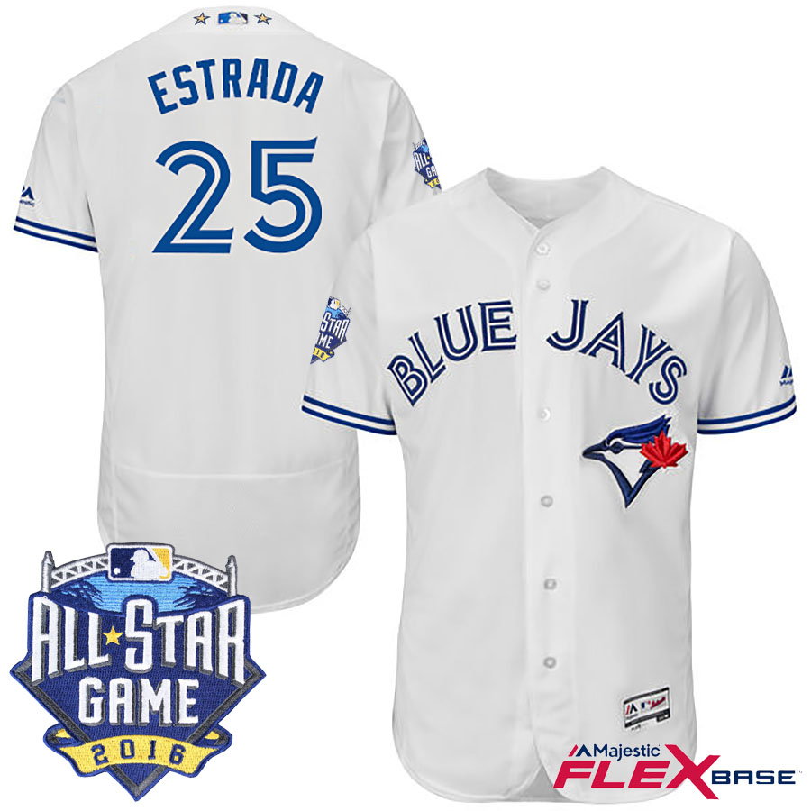 Toronto Blue Jays #25 Marco Estrada White 2016 MLB All-Star Game Patch Flex Base Jersey