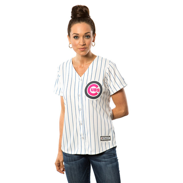 Women's 2016 Mother's Day Chicago Cubs White Home Cool Base Team Jersey